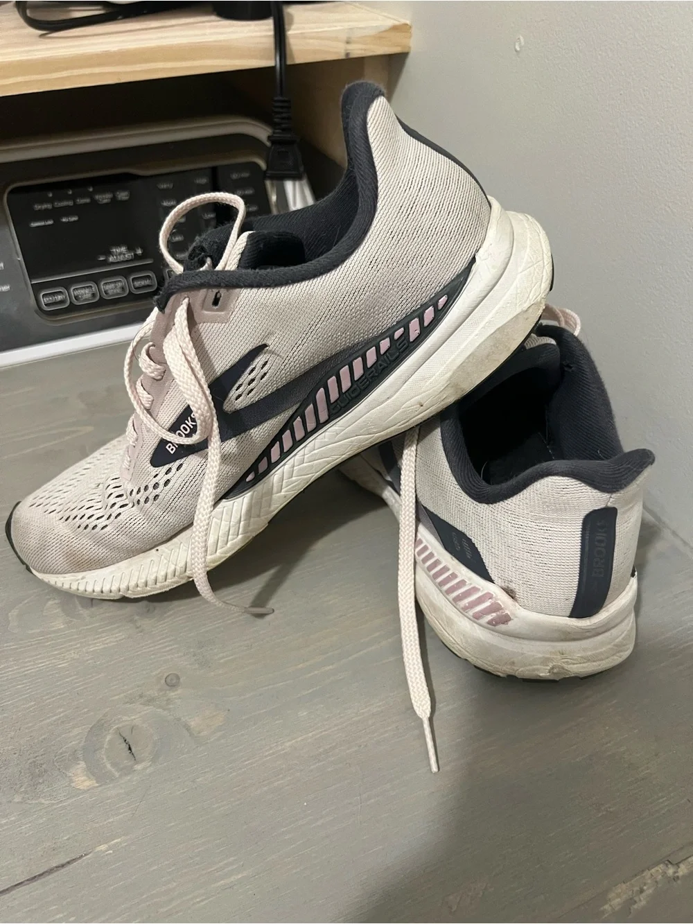 Brooks Women's Running Shoes in Light Pink and Black